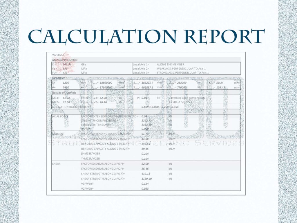 structural analysis and Calculation Report Sepco Consulting Engineer